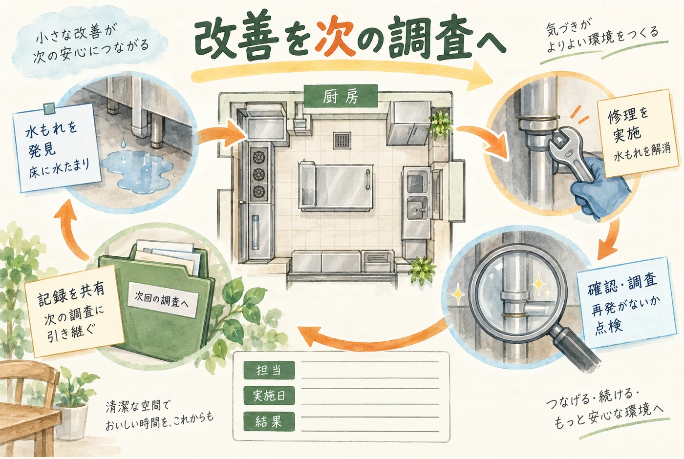 指摘から改善と再確認までの記録