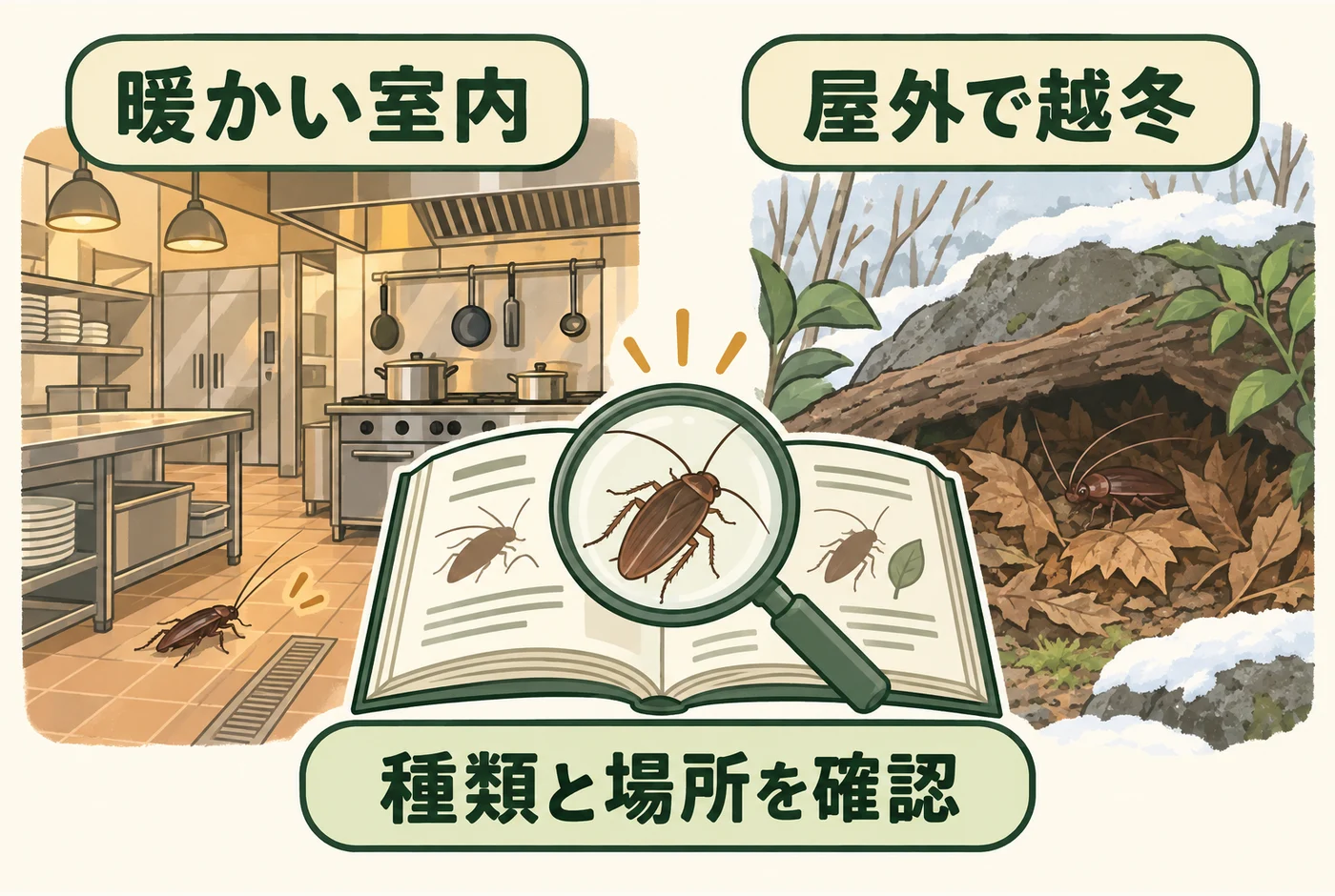 冬でも室内の条件と種類を分けて考える図