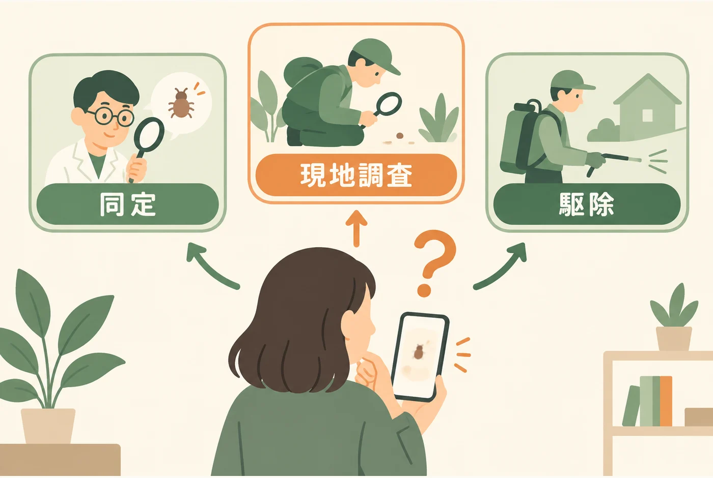 種類不明の虫について同定・現地調査・駆除の目的を整理する