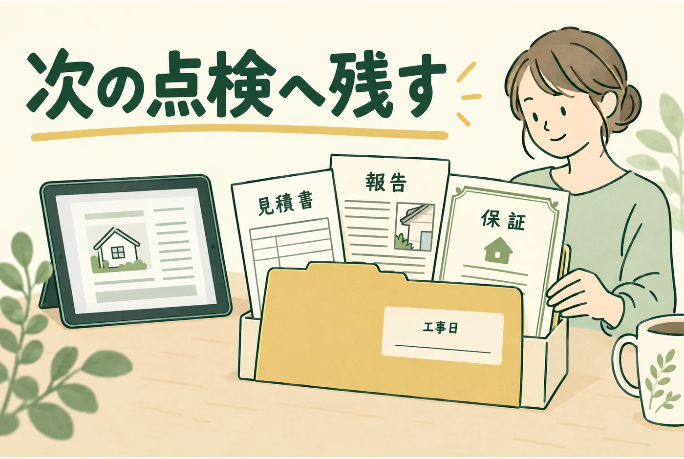 「次の点検へ残す」の判断ポイントを示す図解