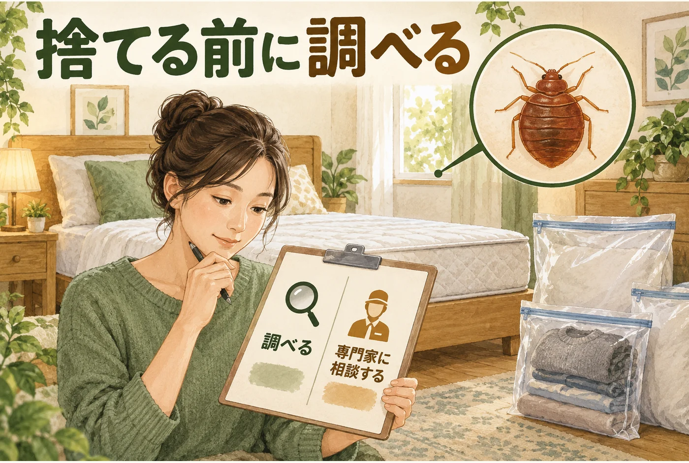 トコジラミが出たベッドは捨てるべき？処分を決める前に確認したいこと