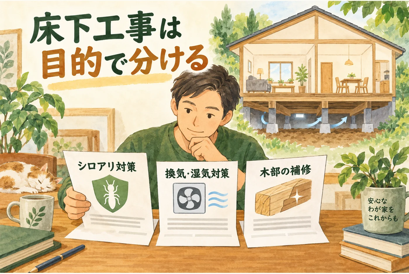 シロアリ点検で床下工事を勧められたら？換気扇・調湿材を頼む前の確認