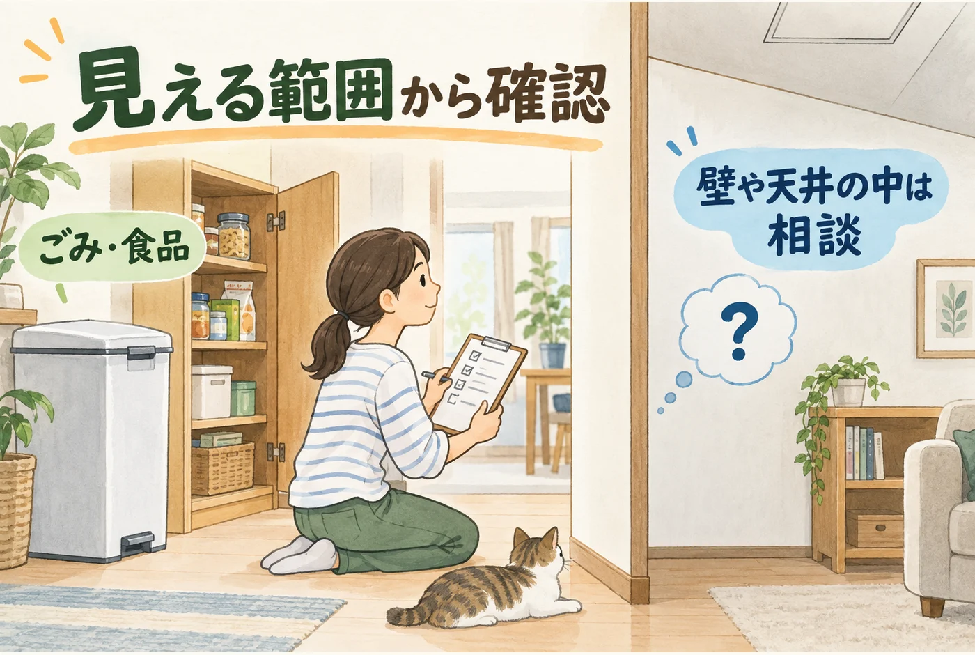 自分で見える場所と内部調査の境界