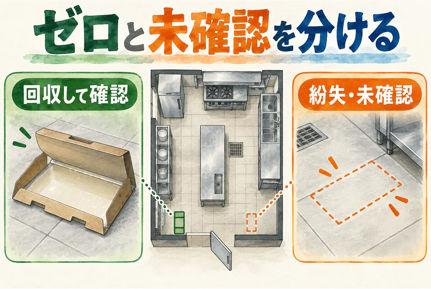 捕獲ゼロと未確認を区別する報告