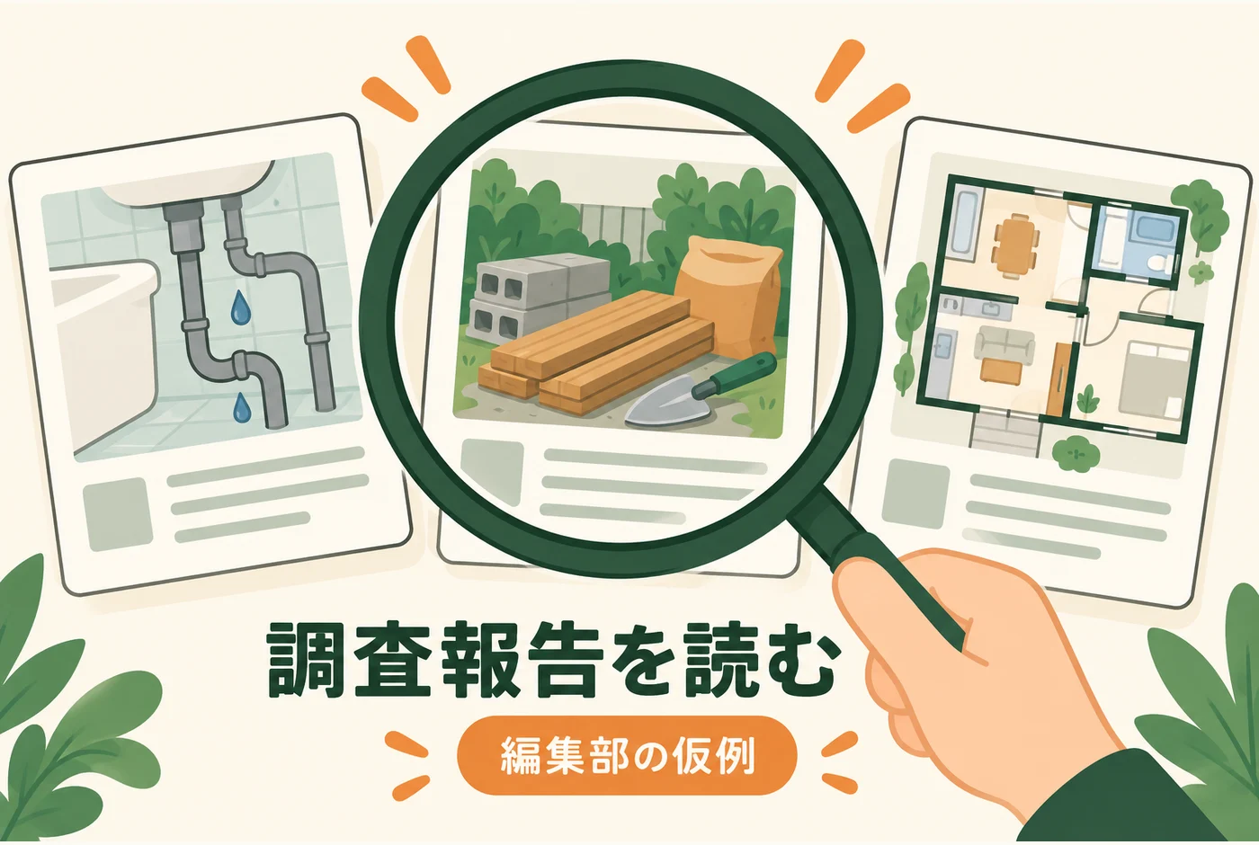 三つの仮例から調査報告の読み方を考える