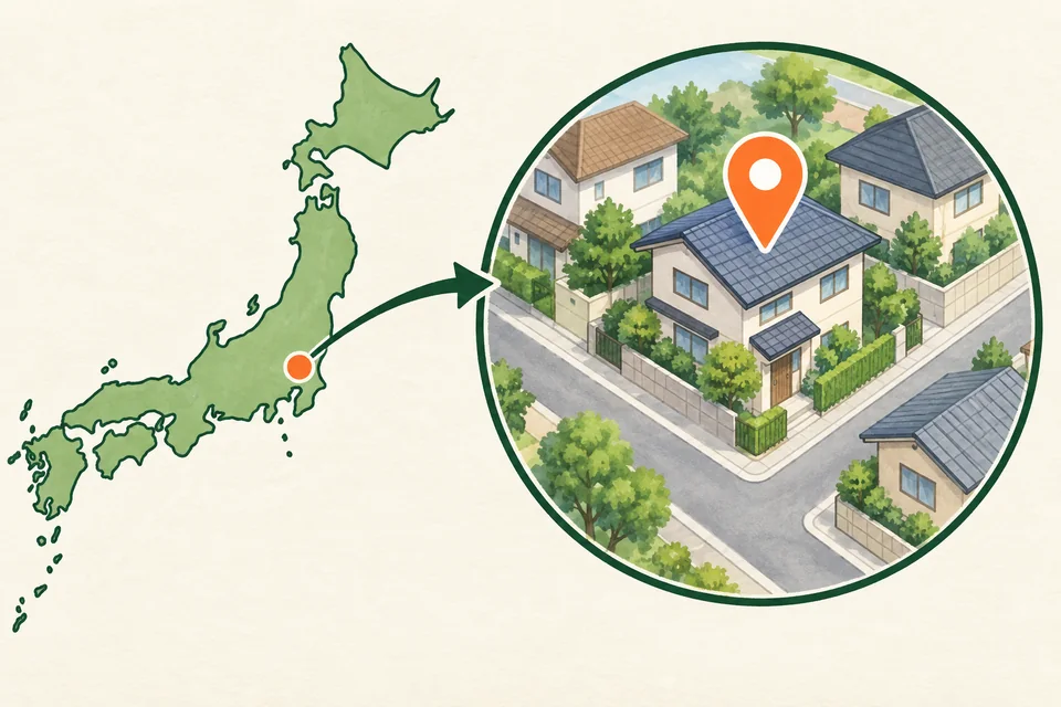 全国の地図から、作業を頼みたい家やお店のある地域を選ぶ図